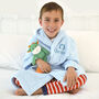 Personalised Child's Lion Dressing Gown In Blue, thumbnail 1 of 4
