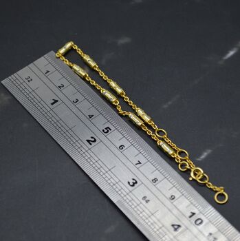 Peridot, Blue Topaz Silver Chain Bracelet, 11 of 11
