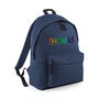 Rainbow Name Personalised Back Pack, thumbnail 2 of 8