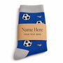 Football Themed Mens Bamboo Socks With Personalised Label Sleeve, thumbnail 3 of 8