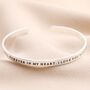 Always In My Thoughts Meaningful Word Bangle In Silver, thumbnail 2 of 3