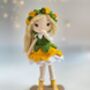 Handmade Crochet Fairy Doll, Tinker Bell, thumbnail 1 of 12