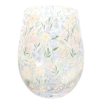 Ditsy Floral Print Stemless Glass, 2 of 4