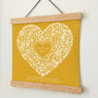 Personalised Mothers Day Floral Heart Oak Wall Hanging, thumbnail 6 of 8