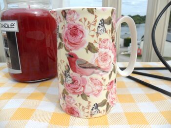 Small Jug In Rose Birds Design, 6 of 6