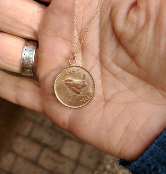 Solid Gold English Farthing Necklace, 5 of 8