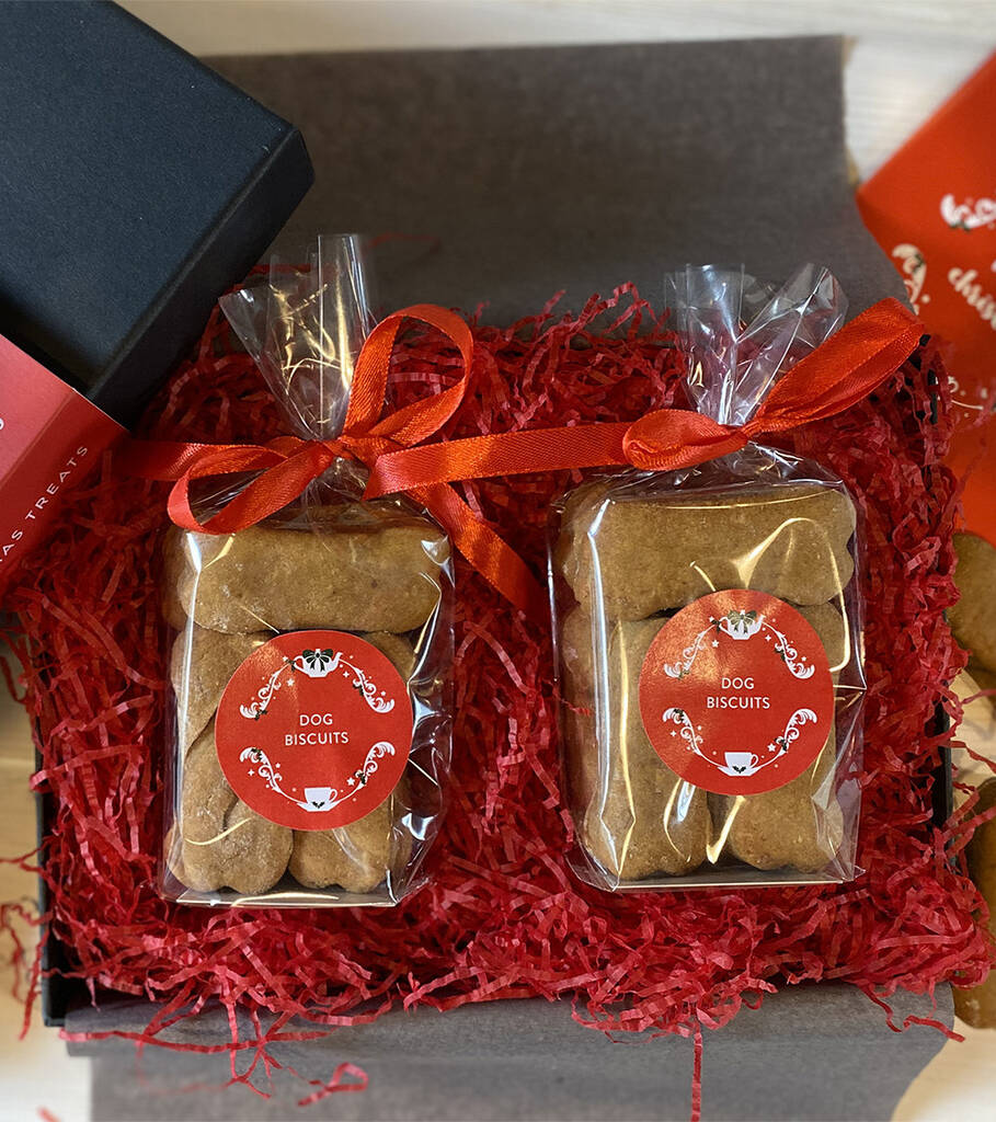 Christmas Indulgent Dog Biscuit Box By The Sweet Reason Company