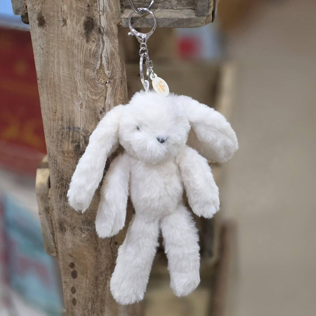 Talia The Plush Cream Bunny Keyring, 1 of 2