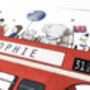Personalised Children's London Bus Picture Print, thumbnail 3 of 12