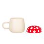 Red Mushroom Mug With Lid, thumbnail 2 of 2