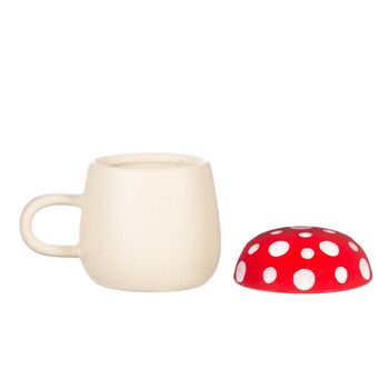 Red Mushroom Mug With Lid, 2 of 2