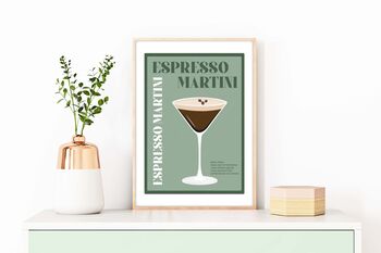 Espresso Martini Cocktail Poster, 9 of 9