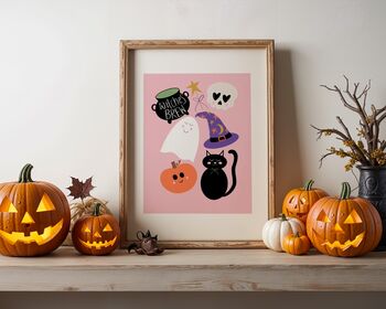 Witches Brew Halloween Art Print, 4 of 10