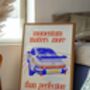 'Momentum Matters More Than Perfection' Retro Porsche Art Print, thumbnail 5 of 8