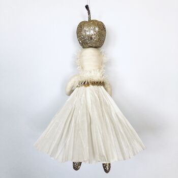 Golden Apple Girl Christmas Decoration, 6 of 9