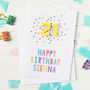 Personalised Acrylic Confetti Birthday Age Card, thumbnail 1 of 2