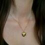 Hug Heart 18 K Gold Plated Pendant Necklace, thumbnail 3 of 12