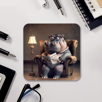 Curious Critters Set Of Four Pu Leather Coasters, 7 of 8