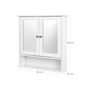 Wall Mounted Double Mirror Doors Storage Cabinet, thumbnail 7 of 7