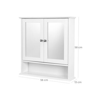 Wall Mounted Double Mirror Doors Storage Cabinet, 7 of 7