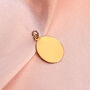 Personalised 9ct Gold Pendant Charms Heart Round Plaque, thumbnail 3 of 7