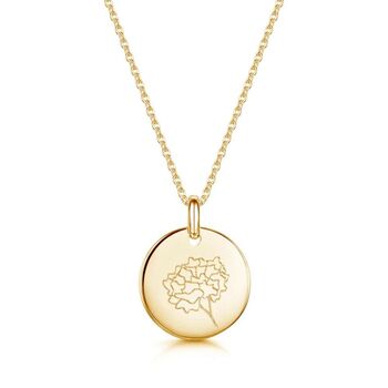 Personalised Birth Flower Necklace 18 K Gold Plated, 4 of 9