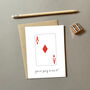 'Going To Ace It' Greeting Card, thumbnail 2 of 2