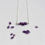 Sterling Silver Amethyst Birthstone Necklace, thumbnail 4 of 7