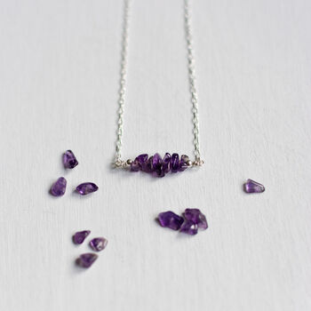 Sterling Silver Amethyst Birthstone Necklace, 4 of 7