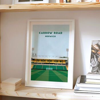 Norwich Carrow Road Football Stadium Art Print Gift, Framed Or Unframed, 3 of 9