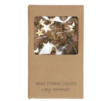 Golden Stars Wire String Fairy Lights, 3 of 3