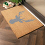 Country Home Stag Head Grey Print Doormat, thumbnail 1 of 4
