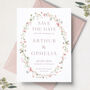 Save The Date Cards Pink Wildflower, thumbnail 1 of 5