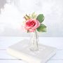 Rose Bouquet With Mini Milk Bottle Vase, thumbnail 3 of 4