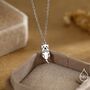 Sterling Silver Otter Pendant Necklace, thumbnail 2 of 9