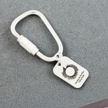 Personalised Soundwave Solid Silver Carabiner Keyring, 3 of 8