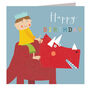 Boy On A Dinosaur Birthday Card, thumbnail 3 of 5