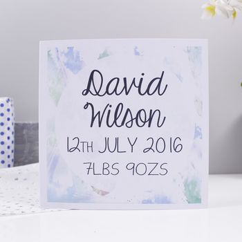 Personalised New Baby Card For Boys And Girls, 4 of 7
