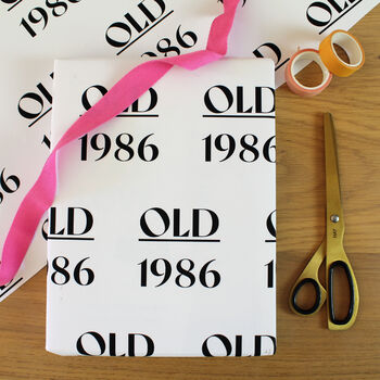 Personalised Funny Old Milestone Wrapping Paper, 5 of 6