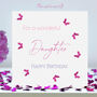 Birthday Wonderful Daughter Pink Butterfly Card, thumbnail 1 of 9