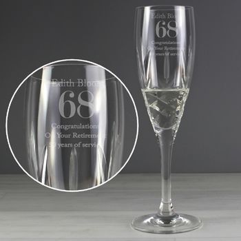 Engraved Cut Crystal Age Champagne Flute In Gift Box, 2 of 4