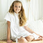 Mini Polo Short Sleeve White Cotton Dress, thumbnail 1 of 9