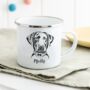 Personalised Labrador Dog Themed Enamel Camping Mug, thumbnail 2 of 4
