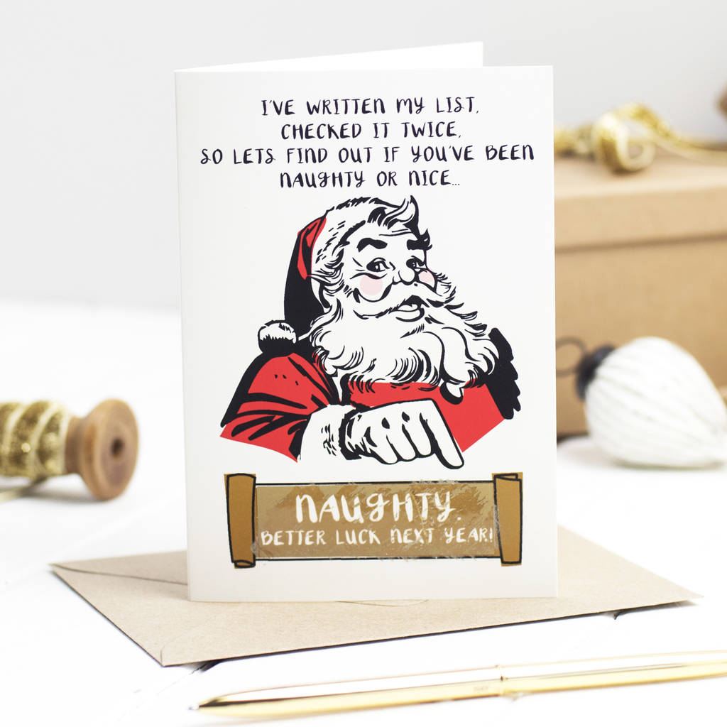 Santa Christmas Scratch Card By Studio Thirty Two | notonthehighstreet.com