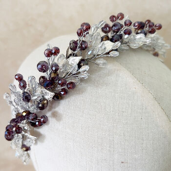 Purple And Silver Crystal Headband, 3 of 5