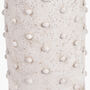 Textured Dot Light Grey Stoneware Table Lamp With Shade, thumbnail 4 of 7