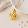 Personalised Gold Plated Sterling Silver October Marigold Birth Flower Necklace, thumbnail 1 of 9