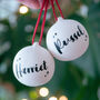 Personalised Ceramic Bauble With Stars, thumbnail 5 of 6