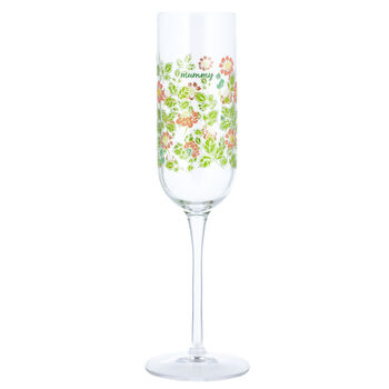 Personalised Stamp Floral Champagne Flute, 2 of 7