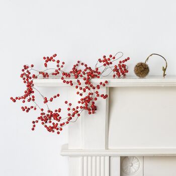 Red Wooden Berry Garland | 185cm Long, 2 of 4